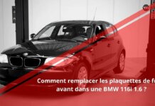 Comment changer les plaquettes de frein avant sur une BMW 116i 1.6 ?