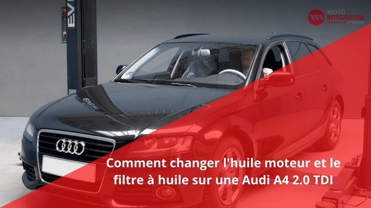 Changer l'huile moteur et le filtre à huile sur une Audi A4 2.0 TDI