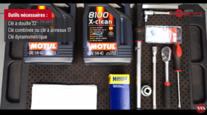 Changer l'huile moteur et le filtre à huile BMW X5 Outils