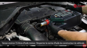Changer l'huile moteur et le filtre à huile BMW X5 Plein d'huile neuve